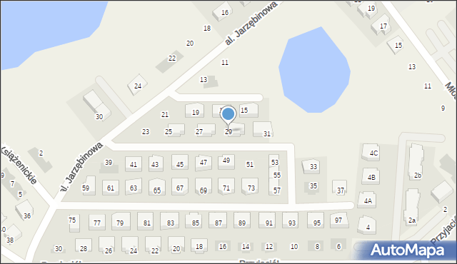 Książenice, Aleja Jarzębinowa, 29, mapa Książenice