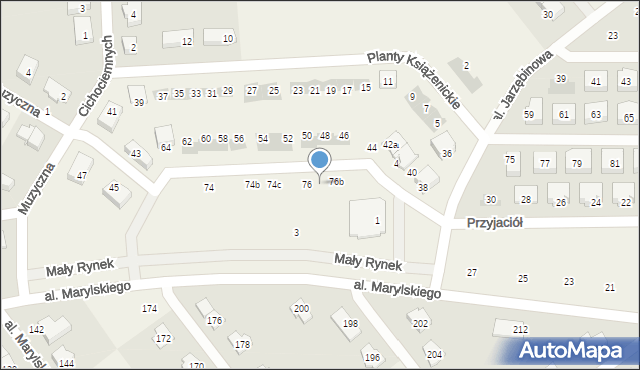 Książenice, Aleja Jarzębinowa, 76a, mapa Książenice