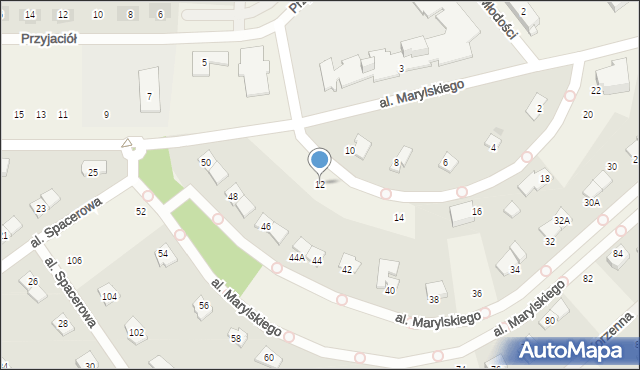 Książenice, Aleja Marylskiego E., 12, mapa Książenice