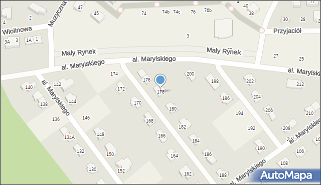 Książenice, Aleja Marylskiego E., 178, mapa Książenice