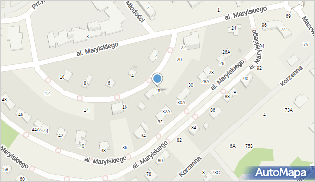 Książenice, Aleja Marylskiego E., 18, mapa Książenice