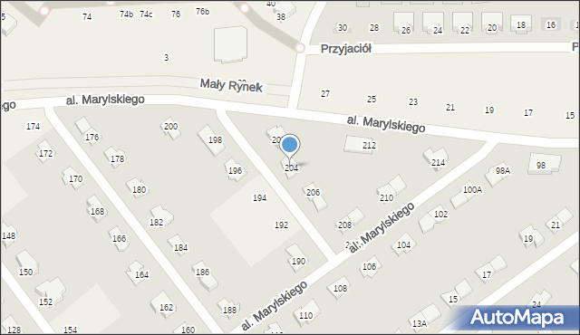 Książenice, Aleja Marylskiego E., 204, mapa Książenice