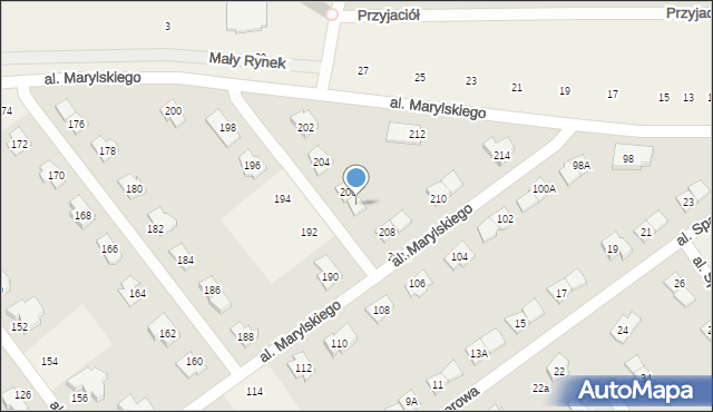 Książenice, Aleja Marylskiego E., 206A, mapa Książenice