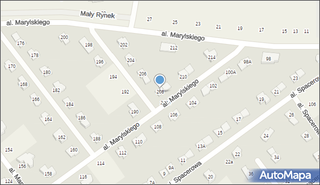 Książenice, Aleja Marylskiego E., 208, mapa Książenice
