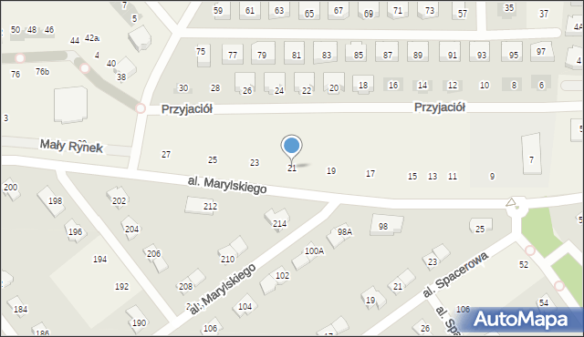 Książenice, Aleja Marylskiego E., 21, mapa Książenice