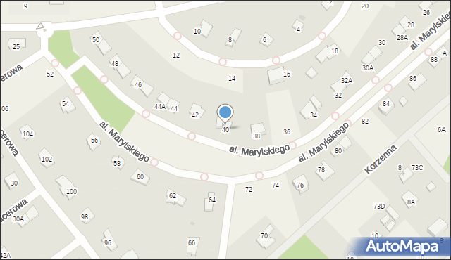 Książenice, Aleja Marylskiego E., 40, mapa Książenice