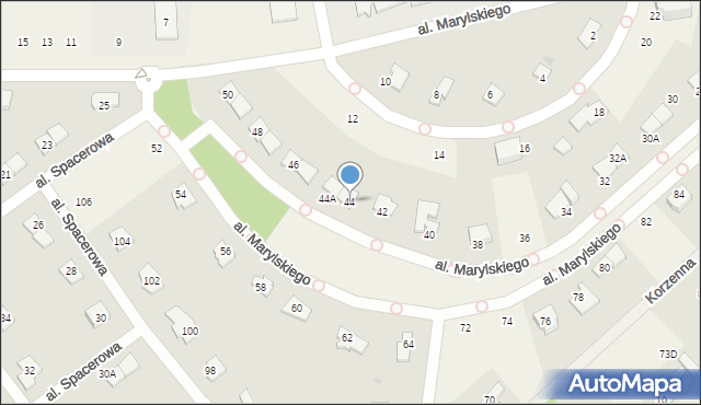 Książenice, Aleja Marylskiego E., 44, mapa Książenice
