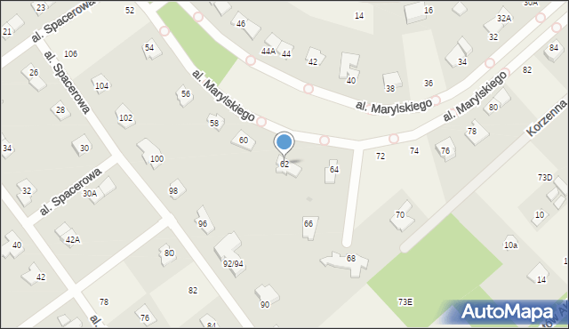 Książenice, Aleja Marylskiego E., 62, mapa Książenice