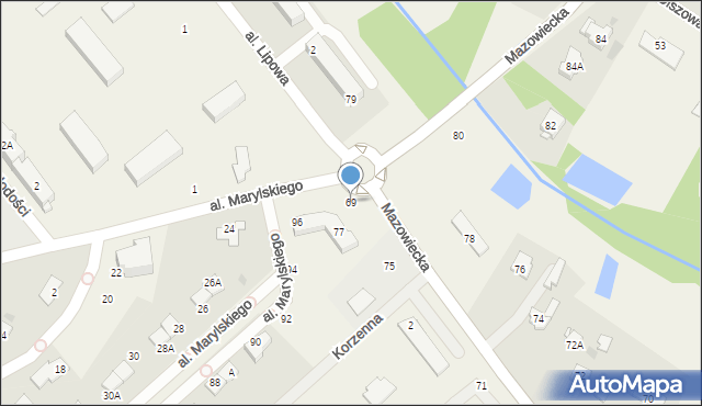 Książenice, Aleja Marylskiego E., 69, mapa Książenice