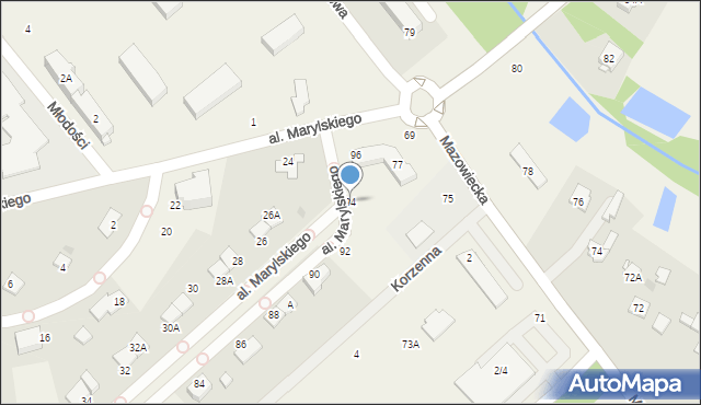 Książenice, Aleja Marylskiego E., 94, mapa Książenice