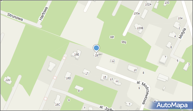 Książenice, Aleja Modrzewiowa, 14, mapa Książenice