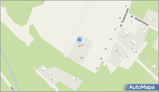 Książenice, Aleja Olszowa, 31m, mapa Książenice