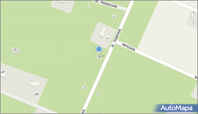 Książenice, Aleja Sadowa, 16, mapa Książenice