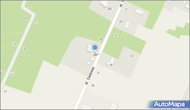 Książenice, Aleja Sadowa, 28d, mapa Książenice