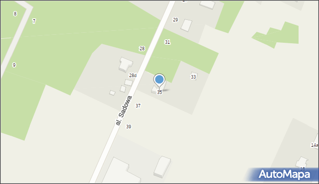 Książenice, Aleja Sadowa, 35, mapa Książenice