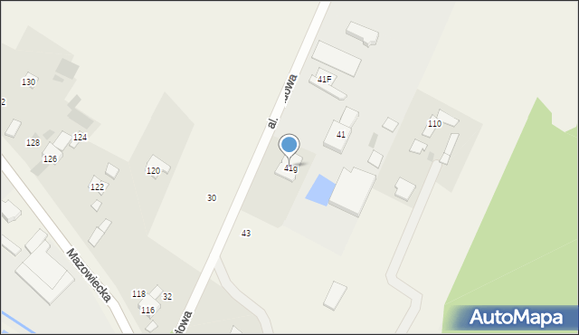 Książenice, Aleja Sadowa, 41g, mapa Książenice