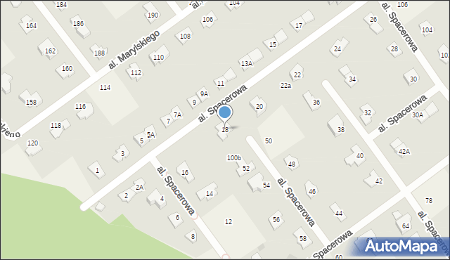 Książenice, Aleja Spacerowa, 18, mapa Książenice
