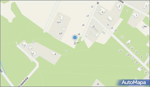 Książenice, Aleja Świerkowa, 20, mapa Książenice