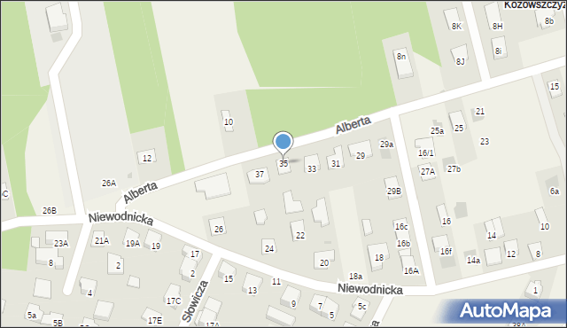 Księżyno, Alberta, 35, mapa Księżyno