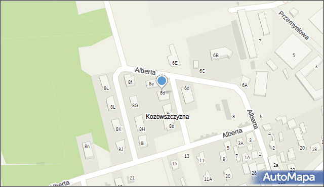 Księżyno, Alberta, 8d, mapa Księżyno