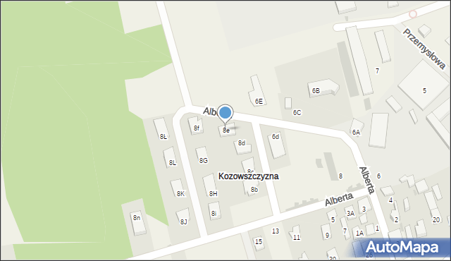 Księżyno, Alberta, 8e, mapa Księżyno