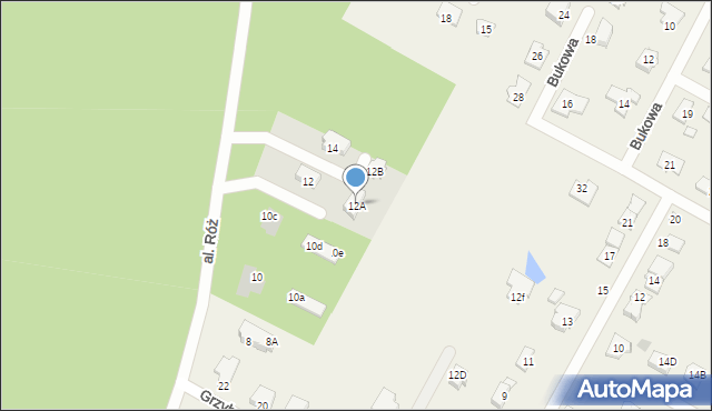 Łajski, Aleja Róż, 12A, mapa Łajski