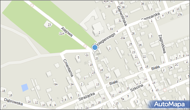 Łaskarzew, Alejowa, 22, mapa Łaskarzew