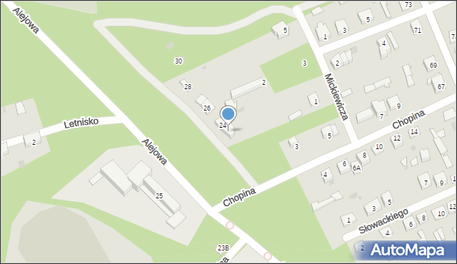 Łaskarzew, Alejowa, 24A, mapa Łaskarzew