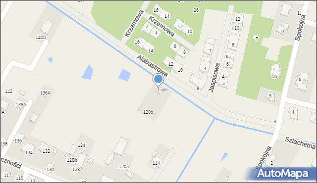 Łazy, Alabastrowa, 15, mapa Łazy