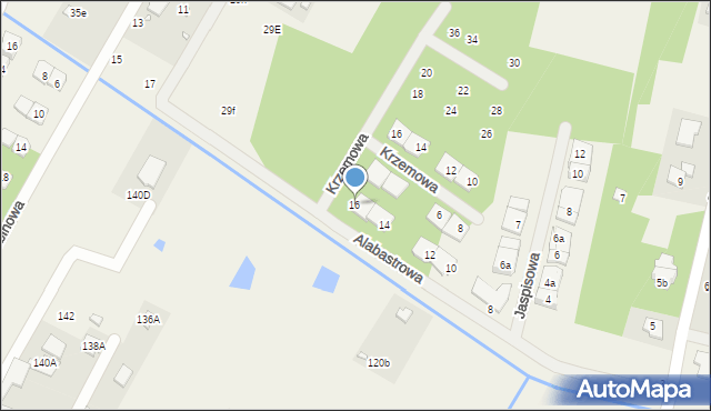 Łazy, Alabastrowa, 16, mapa Łazy