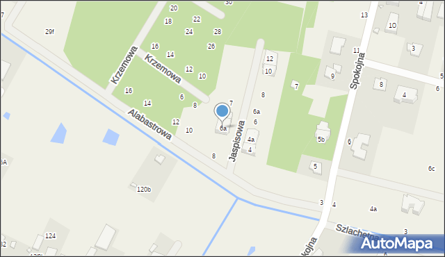 Łazy, Alabastrowa, 6a, mapa Łazy