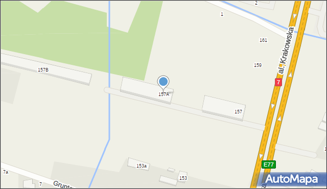 Łazy, Aleja Krakowska, 157A, mapa Łazy