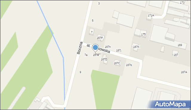 Łazy, Aleja Krakowska, 167e, mapa Łazy