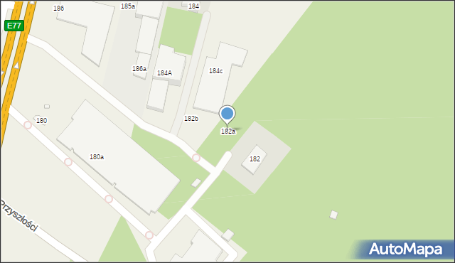 Łazy, Aleja Krakowska, 182a, mapa Łazy