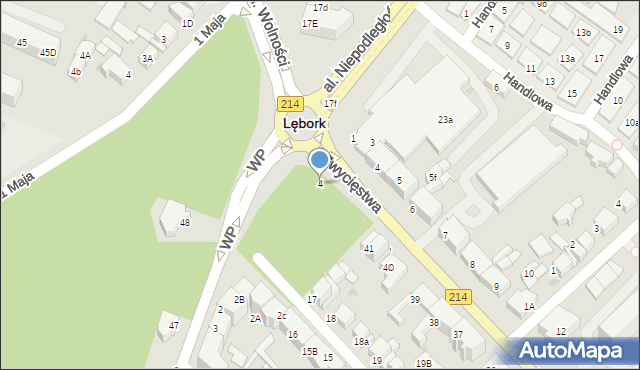 Lębork, Aleja Wolności, 4, mapa Lębork