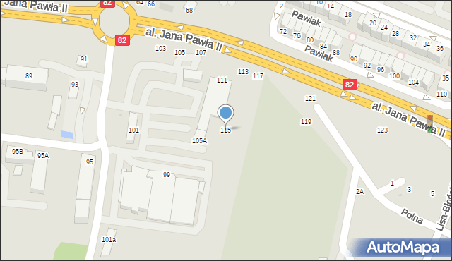 Łęczna, Aleja Jana Pawła II, 115, mapa Łęczna