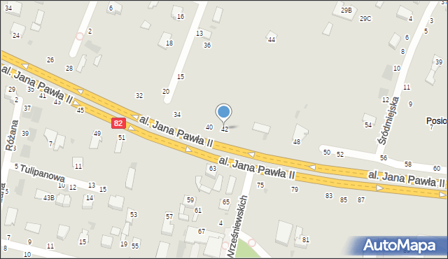 Łęczna, Aleja Jana Pawła II, 42, mapa Łęczna