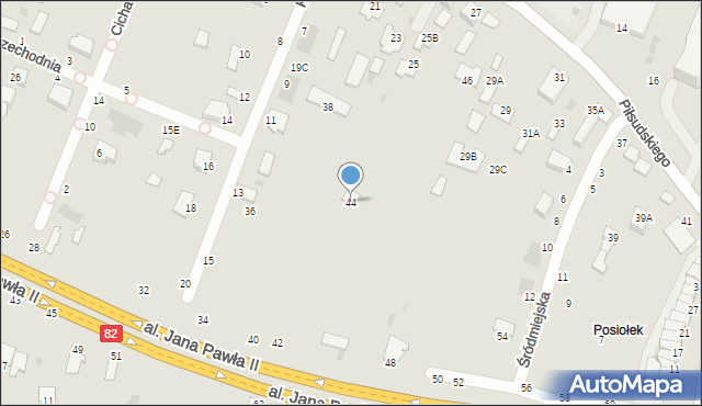 Łęczna, Aleja Jana Pawła II, 44, mapa Łęczna