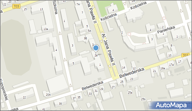 Łęczyca, Aleja Jana Pawła II, 1a, mapa Łęczyca
