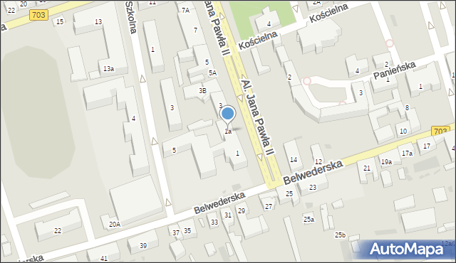 Łęczyca, Aleje Jana Pawła II, 1a, mapa Łęczyca