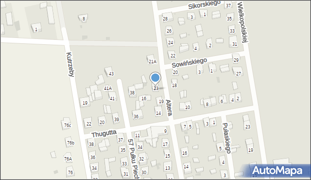 Łęczyca, Altera Franciszka, gen., 23A, mapa Łęczyca