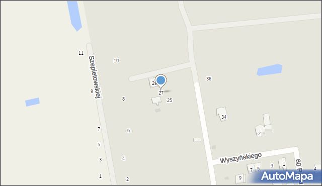 Łęczyca, Altera Franciszka, gen., 27, mapa Łęczyca