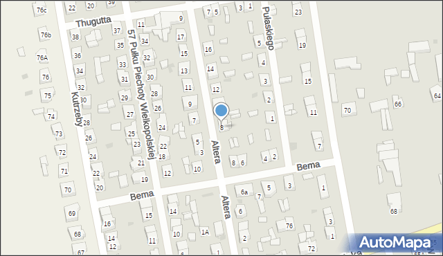 Łęczyca, Altera Franciszka, gen., 8, mapa Łęczyca