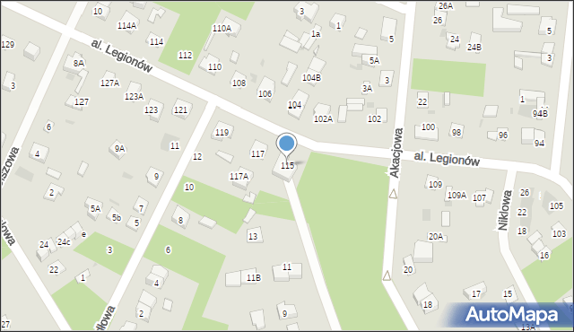 Legionowo, Aleja Legionów, 115, mapa Legionowo