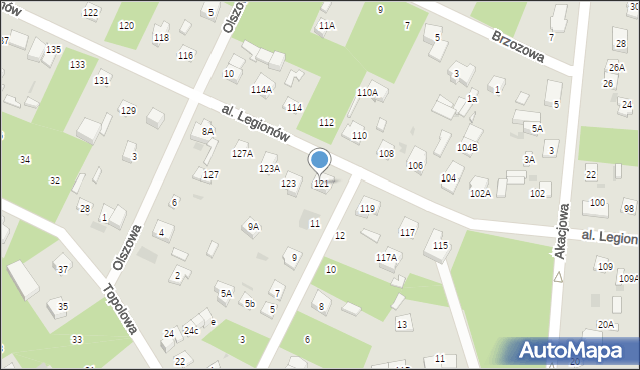 Legionowo, Aleja Legionów, 121, mapa Legionowo