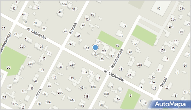 Legionowo, Aleja Legionów, 22A, mapa Legionowo