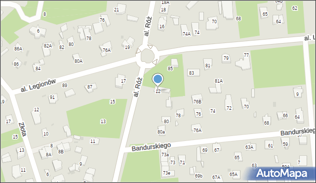 Legionowo, Aleja Róż, 12, mapa Legionowo