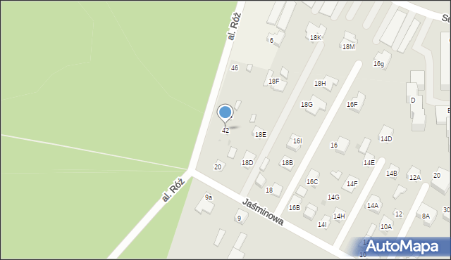 Legionowo, Aleja Róż, 42, mapa Legionowo