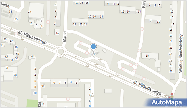 Legnica, Aleja Piłsudskiego Józefa, marsz., 11, mapa Legnicy