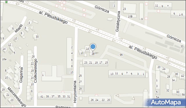 Legnica, Aleja Piłsudskiego Józefa, marsz., 18, mapa Legnicy
